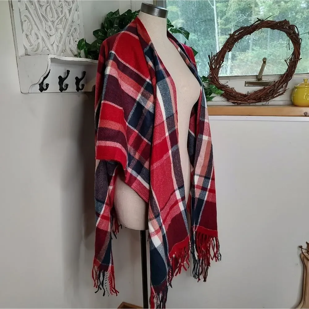 Woolrich Plaid Wrap Shawl